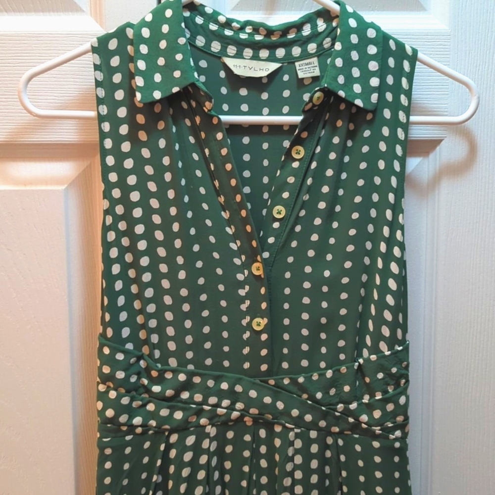 Anthropologie Green Dress - XXS